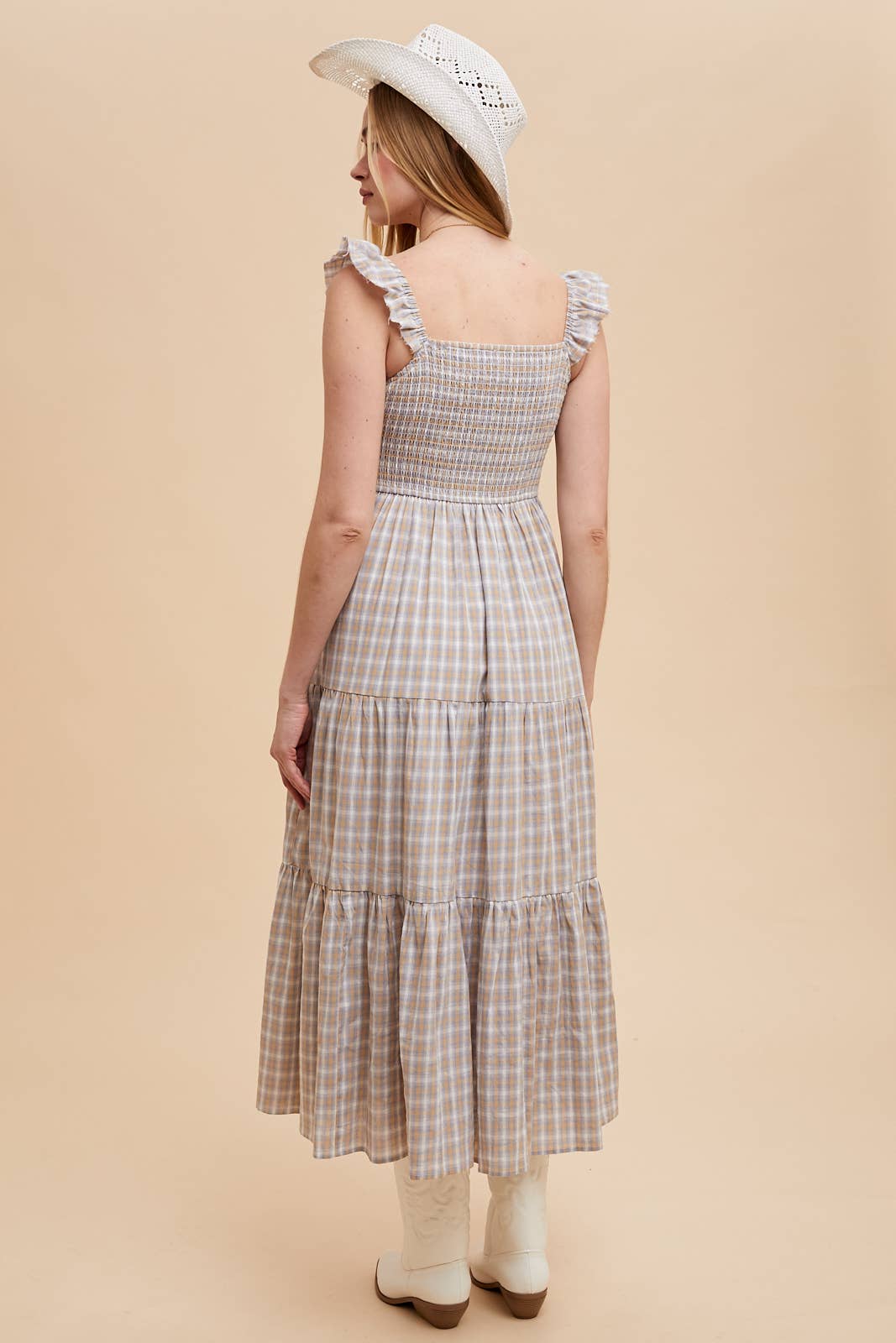 MONROE Cotton Plaid Summer Dress