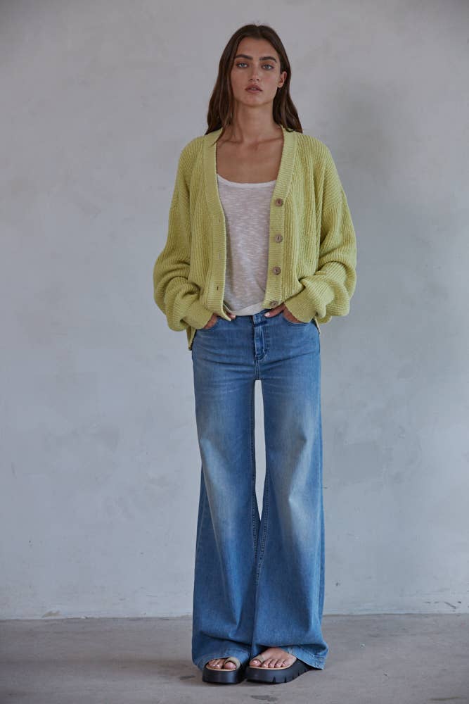 GRANNY SMITH Knit Cotton Cardigan