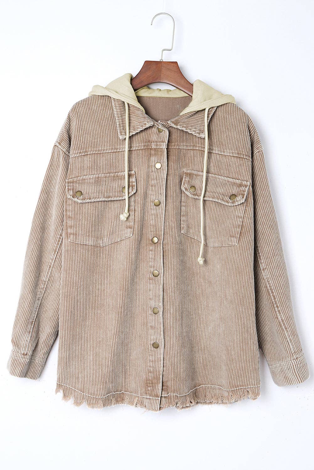 TANNER Hooded Corduroy Shacket