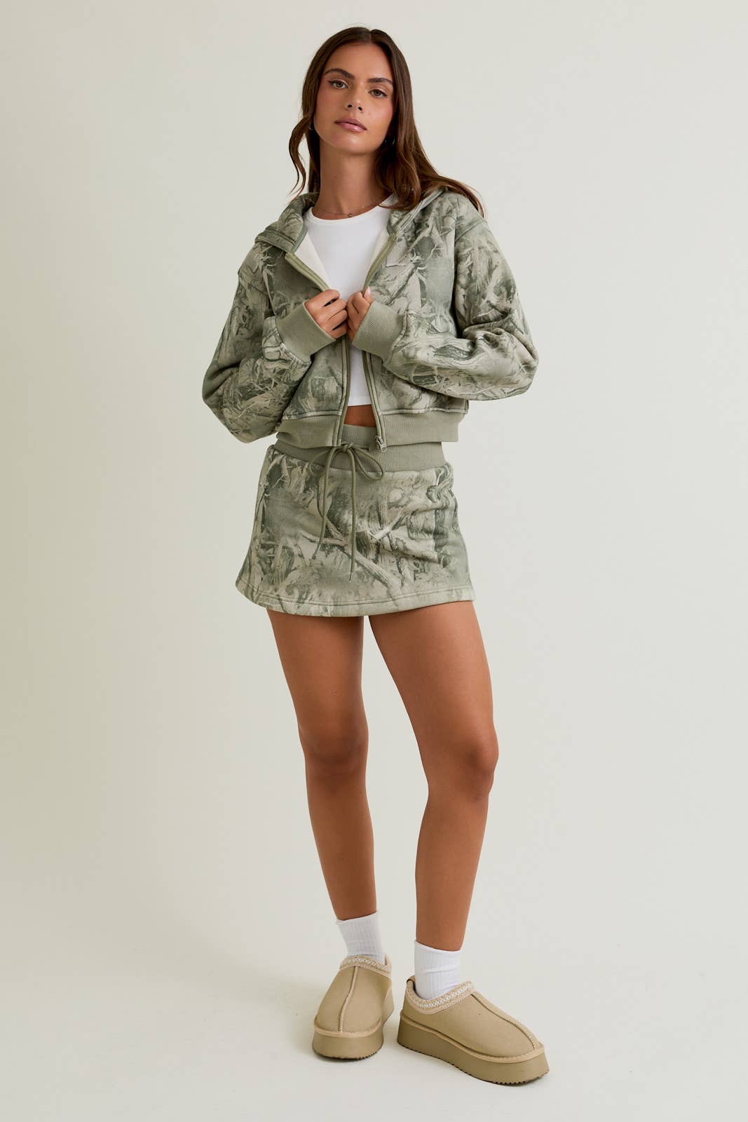 CAMO Crop Hoodie