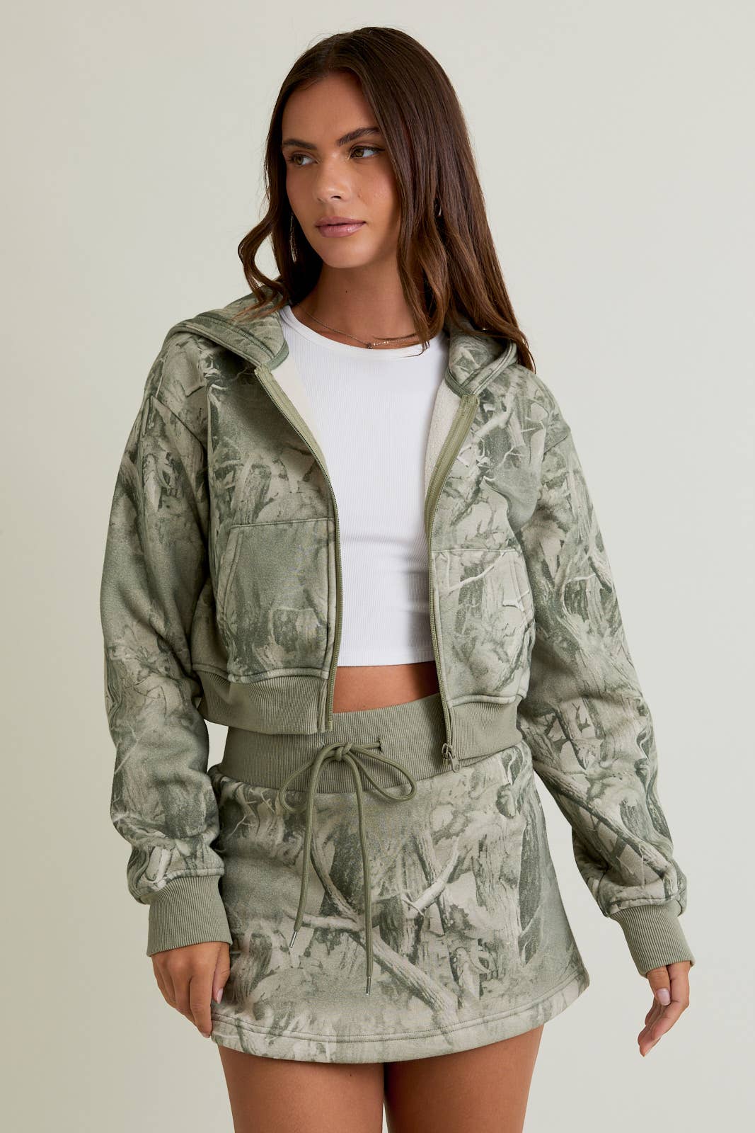 CAMO Crop Hoodie