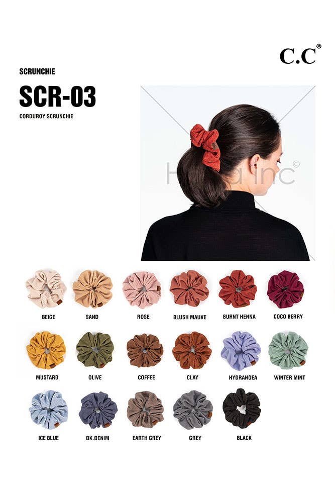 C.C Corduroy Scrunchies