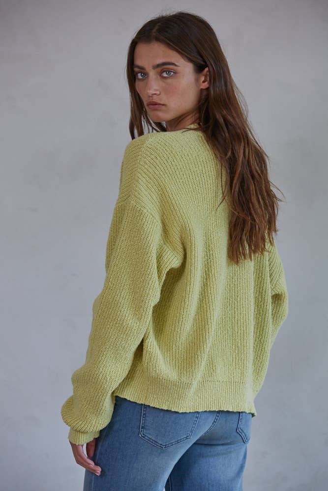 GRANNY SMITH Knit Cotton Cardigan