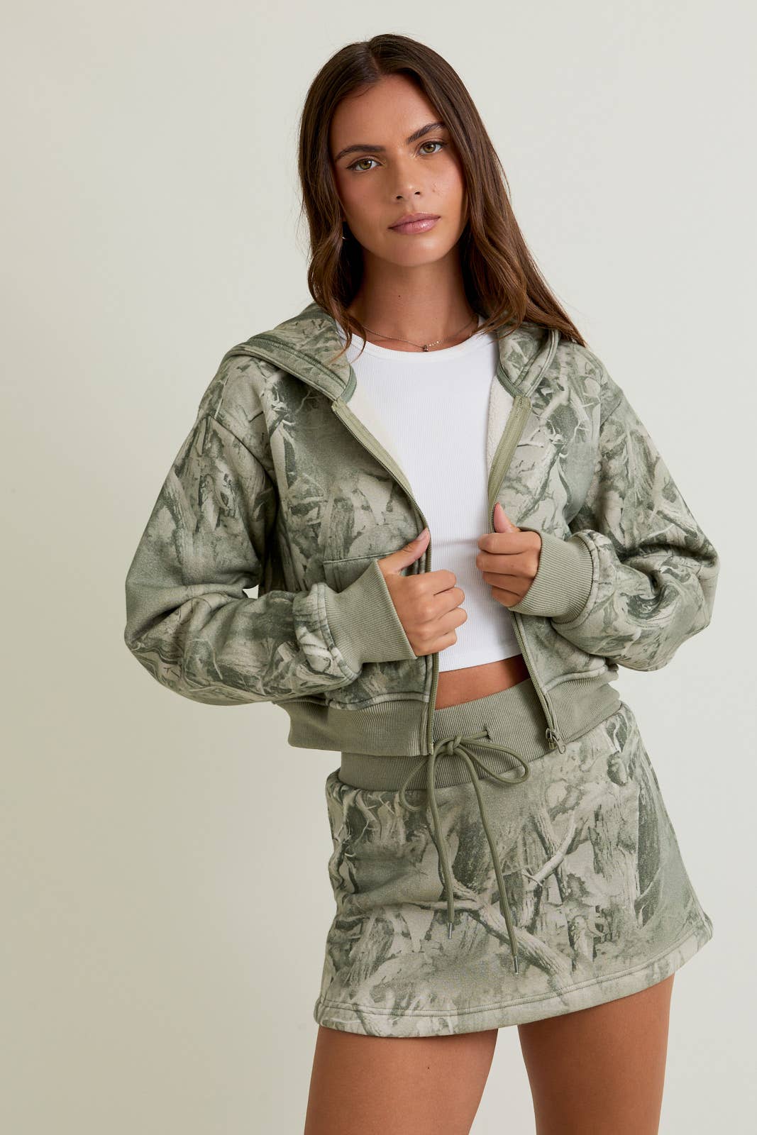 CAMO Crop Hoodie