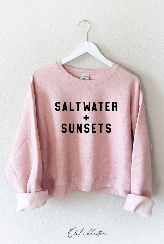 SALT WATER + SUNSETS Mid Graphic Sweatshirt
