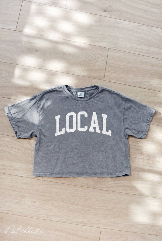 LOCAL Cropped Mineral Graphic Top