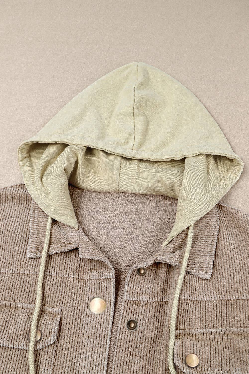 TANNER Hooded Corduroy Shacket